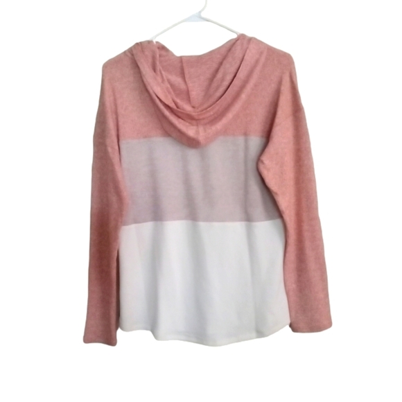 Bobbie Brooks color block lightweight hooded sweater shirt - Picture 2 of 4